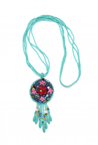Frida Fringe Denim Necklace Frida Fringe Denim Necklace